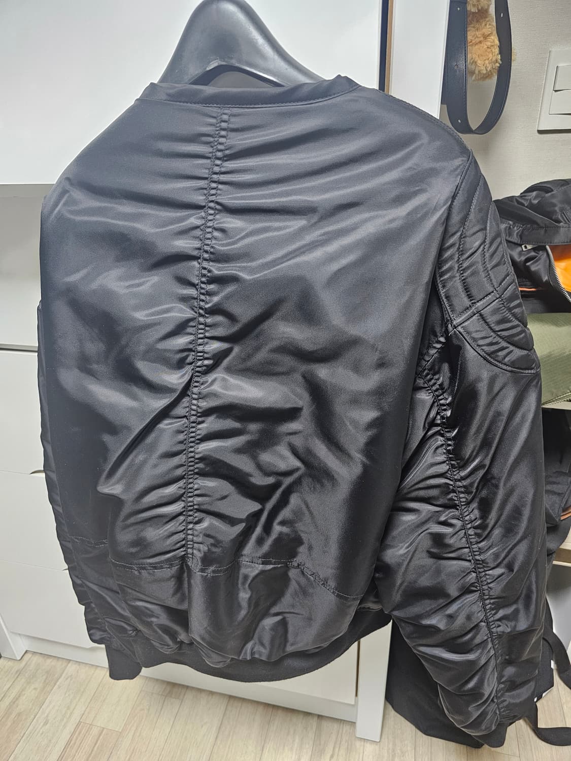 인세인 개러지 나일론 봄버 자켓 블랙 상품이미지2