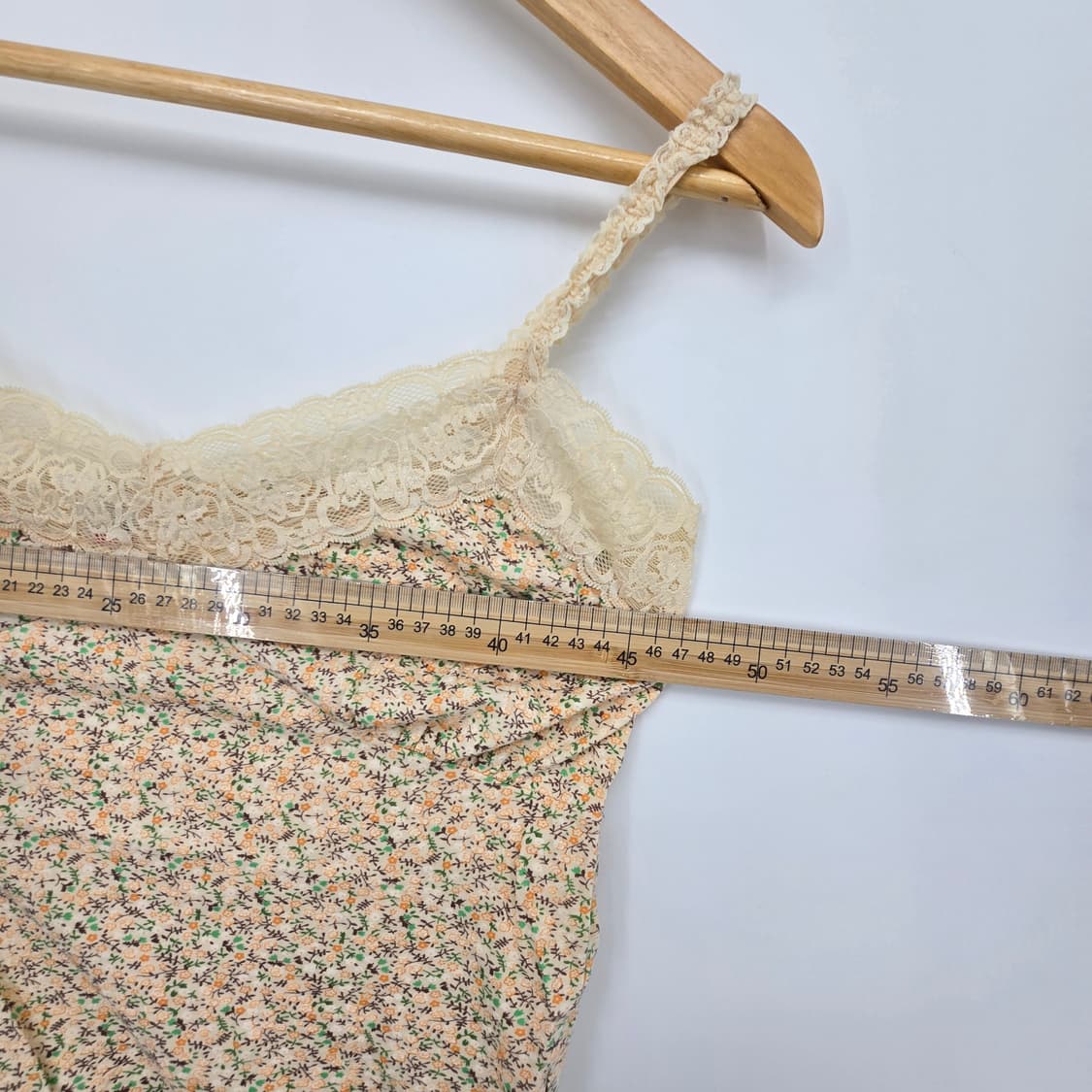 일본 빈티지 플라워 레이스 끈나시 블라우스 상품이미지7