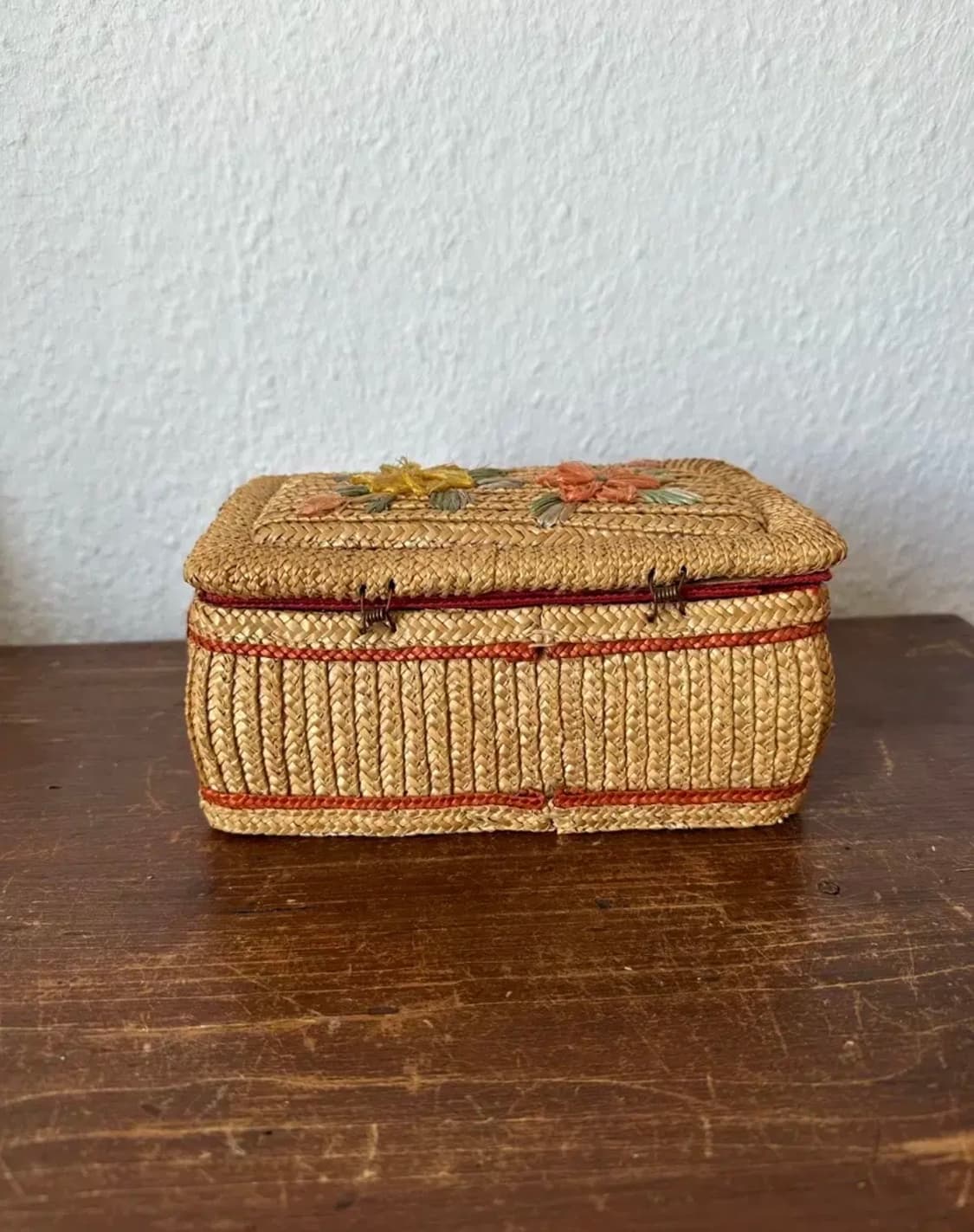 프랑스)빈티지 라탄 보석함 상품이미지3