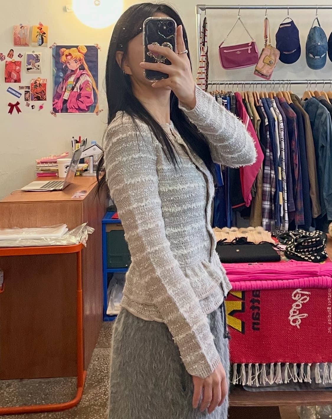 프린지 트위드 가디건 [무배] 상품이미지2