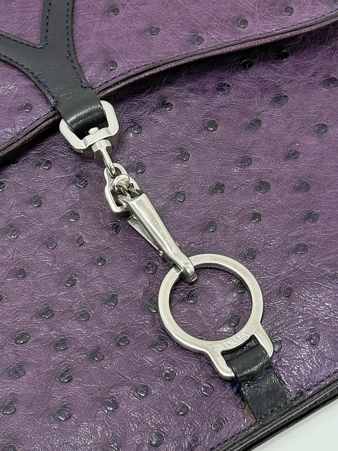 프라다 오스트리치 레더 탑 핸들 토트백 상품이미지4