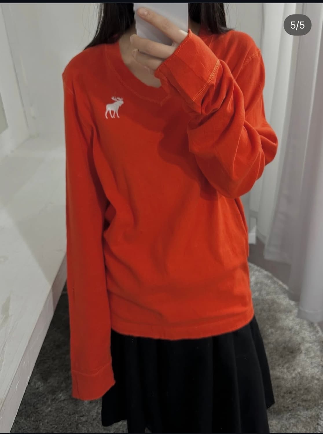 abercrombie&fitch orange longsleeve 상품이미지2