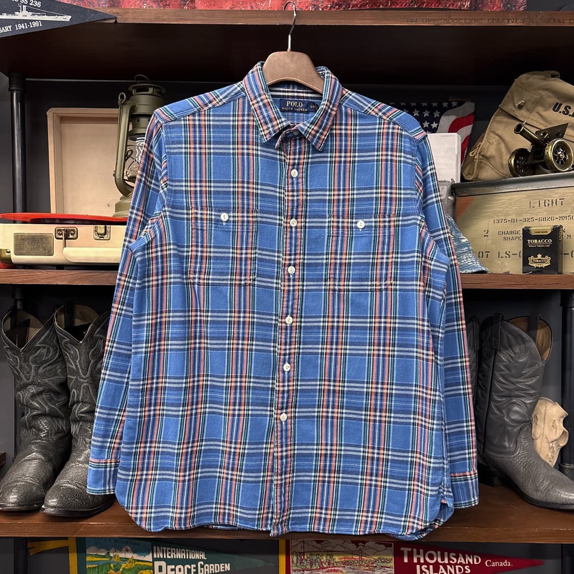 신형라벨 폴로 랄프로렌 멀티 플래드체크 포켓셔츠 N877 상품이미지1