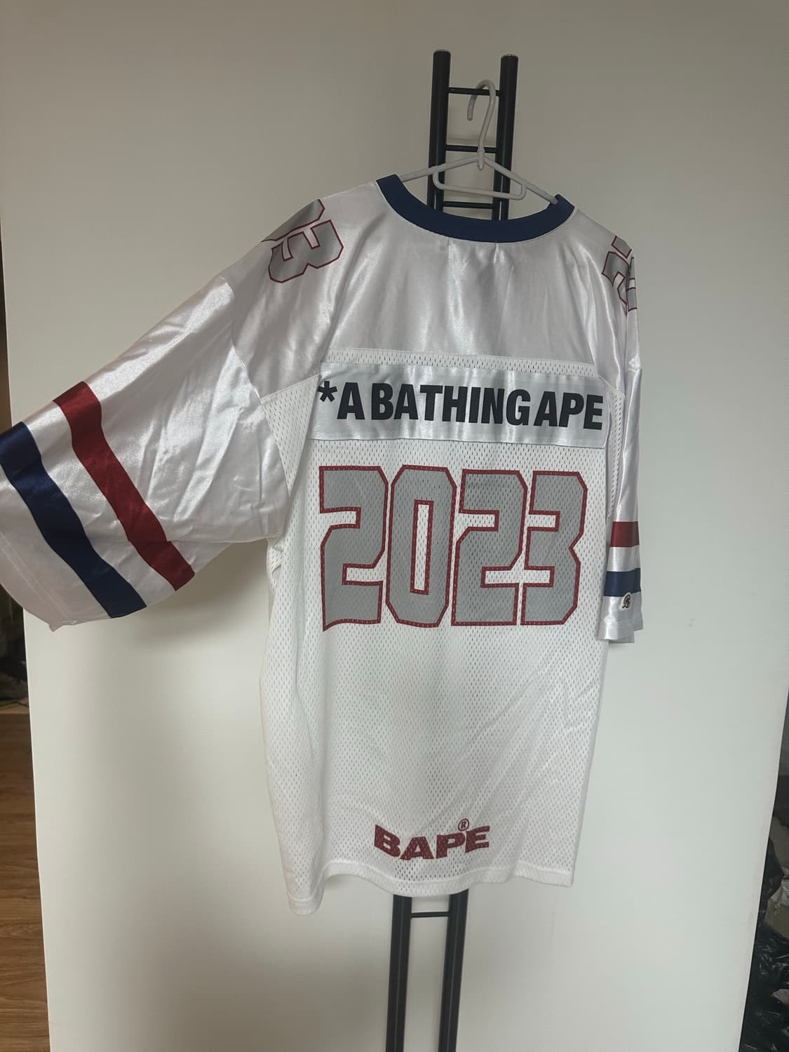 베이프(BAPE) 풋볼 저지 화이트 -XL사이즈 상품이미지5