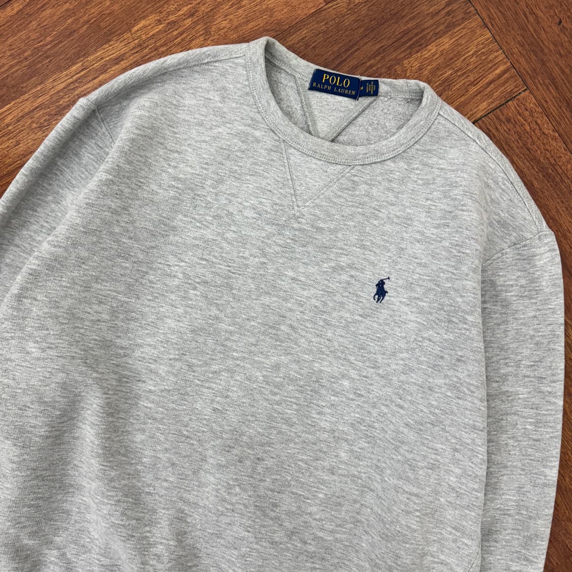 M 폴로 랄프로렌 그레이 라운드 맨투맨(안감기모) 상품이미지3