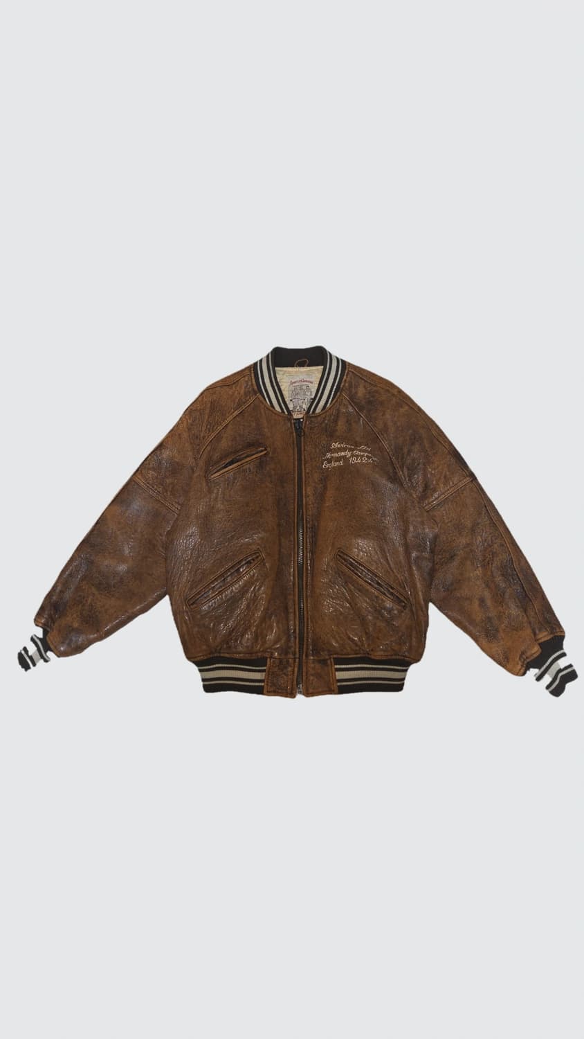 AVIREX 아이콘 레더 바시티 상품이미지2