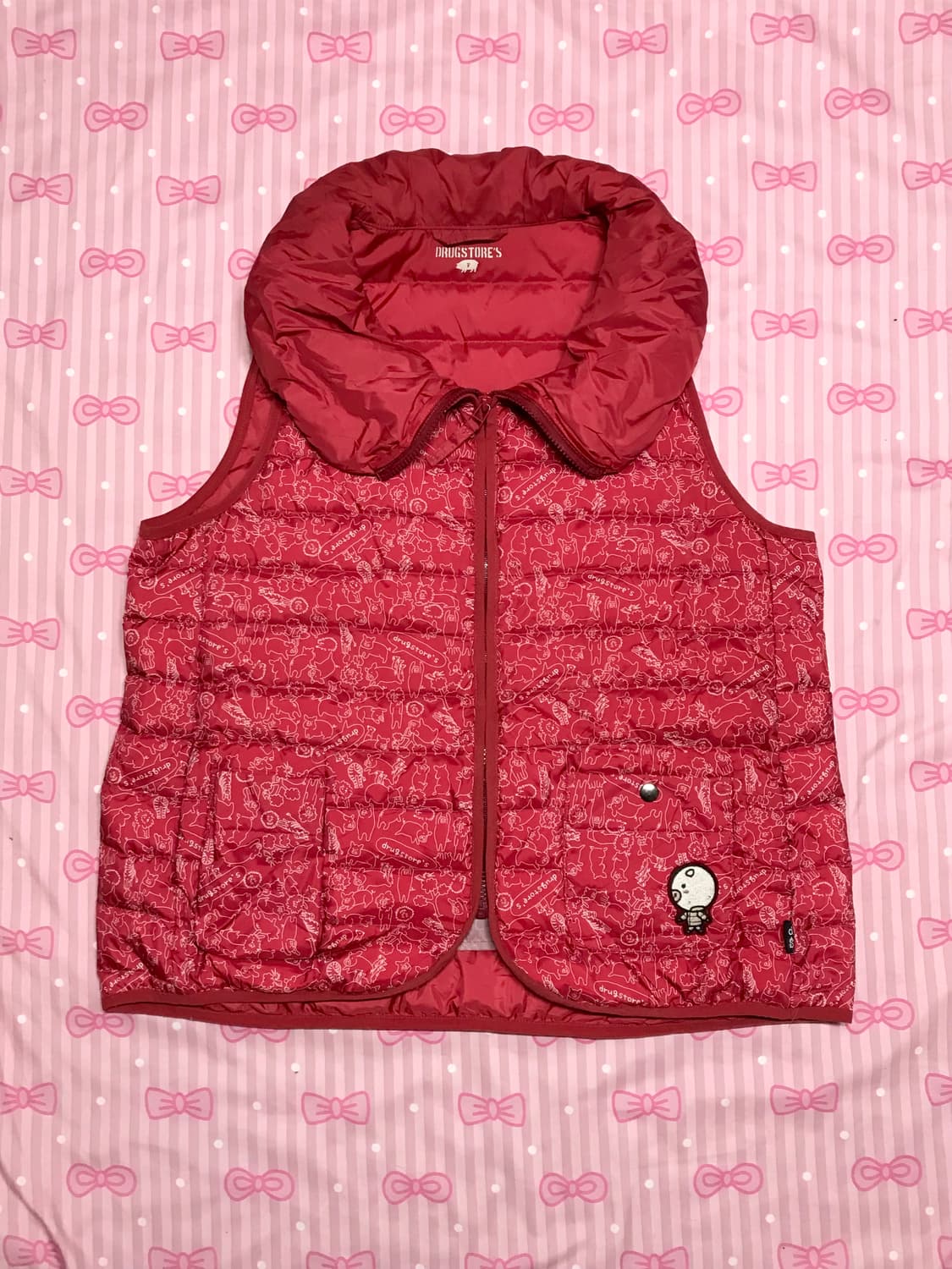 드럭스토어 조끼 패딩 하구미 모리  상품이미지1