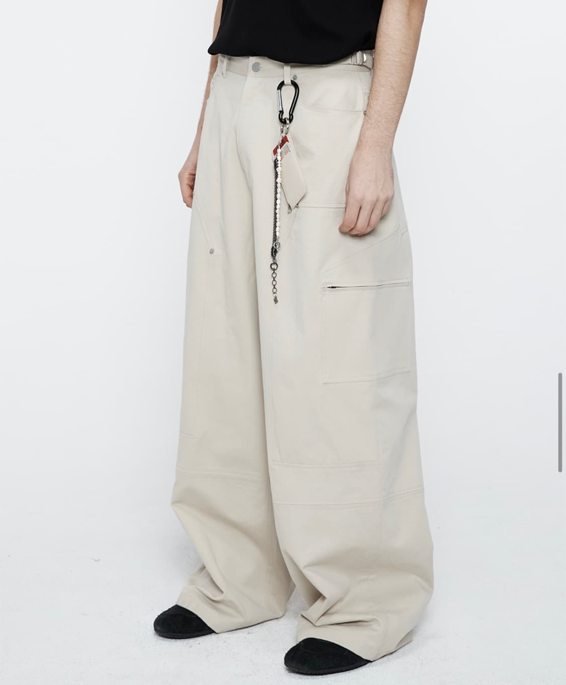 알렌느 카펜더 팬츠 크림 베이지 2사이즈 상품이미지2