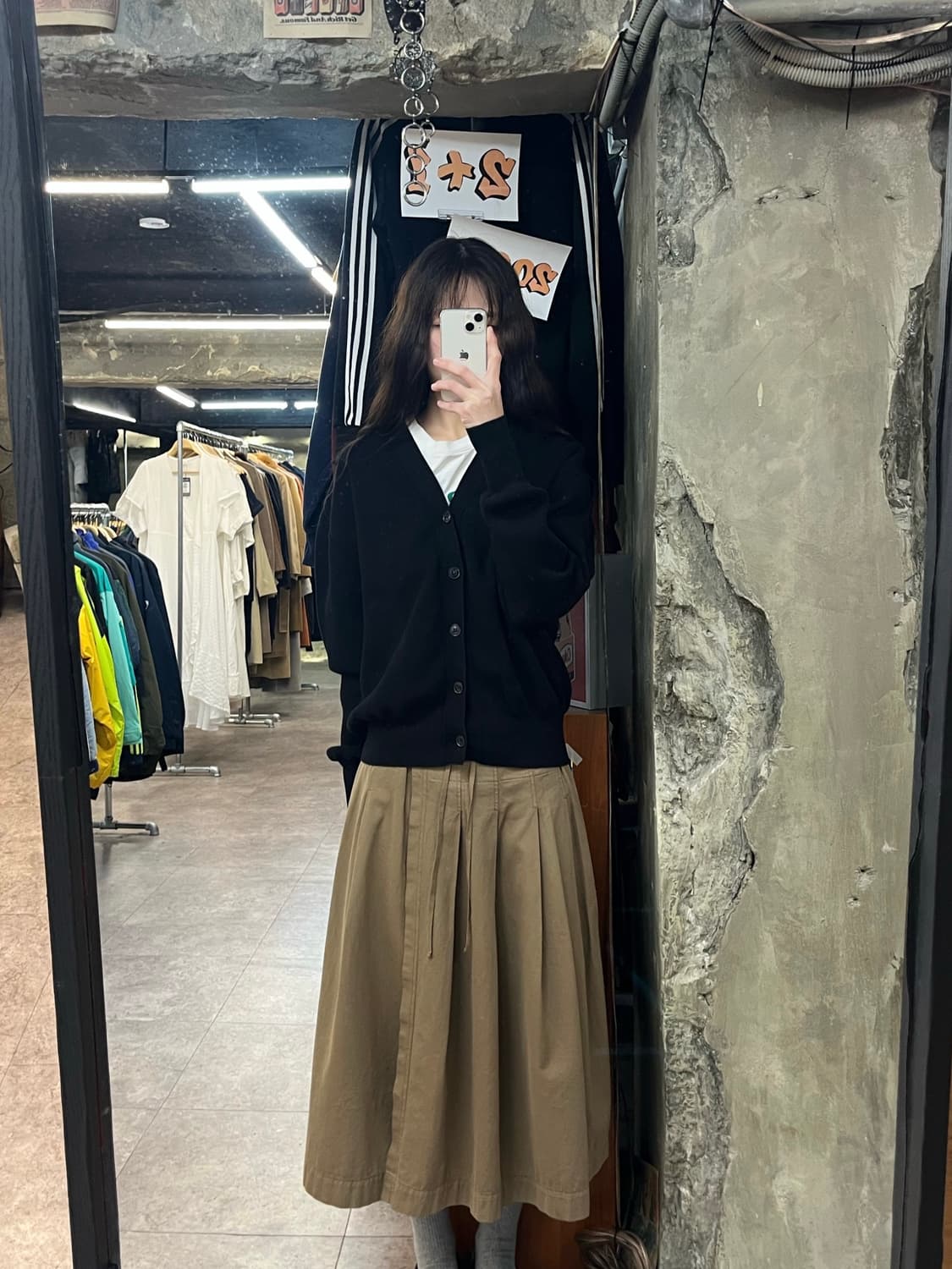 론트 코튼 가디건 블랙 L  #csz3669 상품이미지2