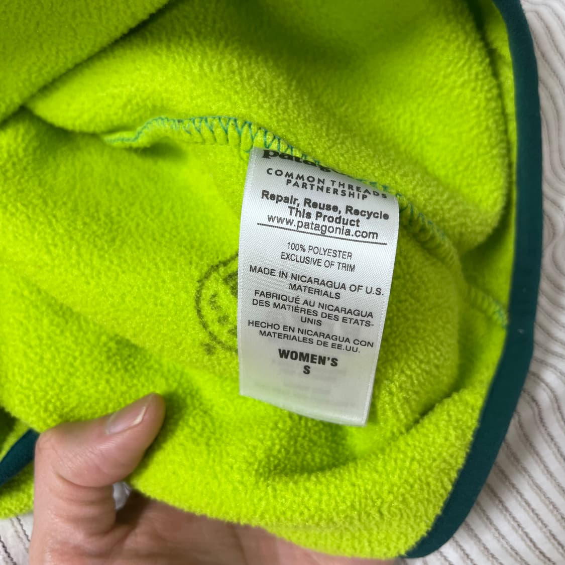 (W’s) 파타고니아 신칠라 스냅티 플리스 터키그린/라임 상품이미지8