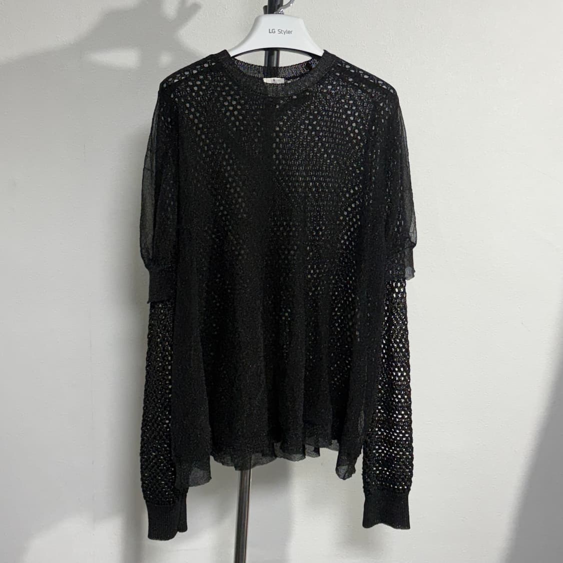 23aw 느와케이니노미야 꼼데가르송 튤레이어드 스웨터 s 상품이미지1