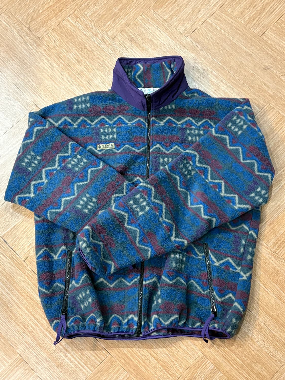 [L] 90s USA 콜롬비아 아즈텍 플리스 후리스 상품이미지1