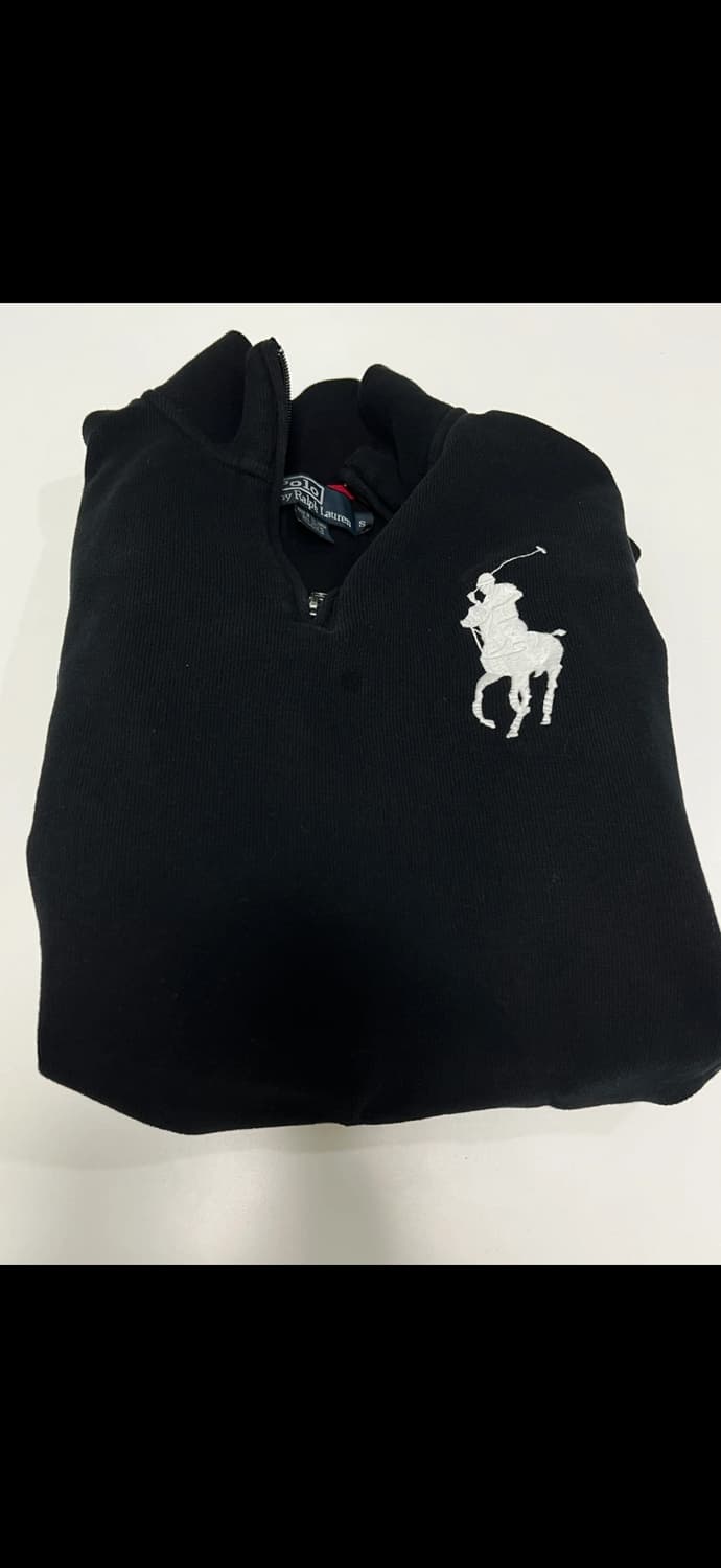 빅포니 폴로 랄프로렌 블랙 반집업 S  상품이미지1
