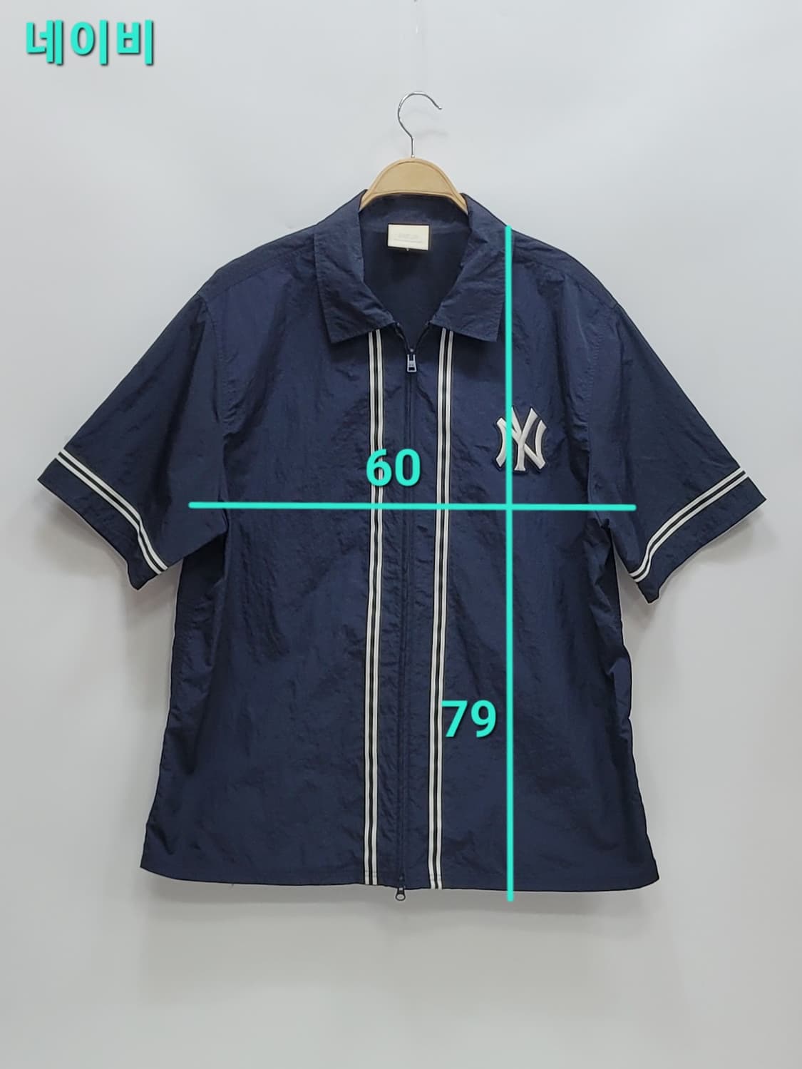 MLB 뉴욕양키즈 나일론 쉘 베이스볼 집업 자켓 / 남 105 네이비
 상품이미지10