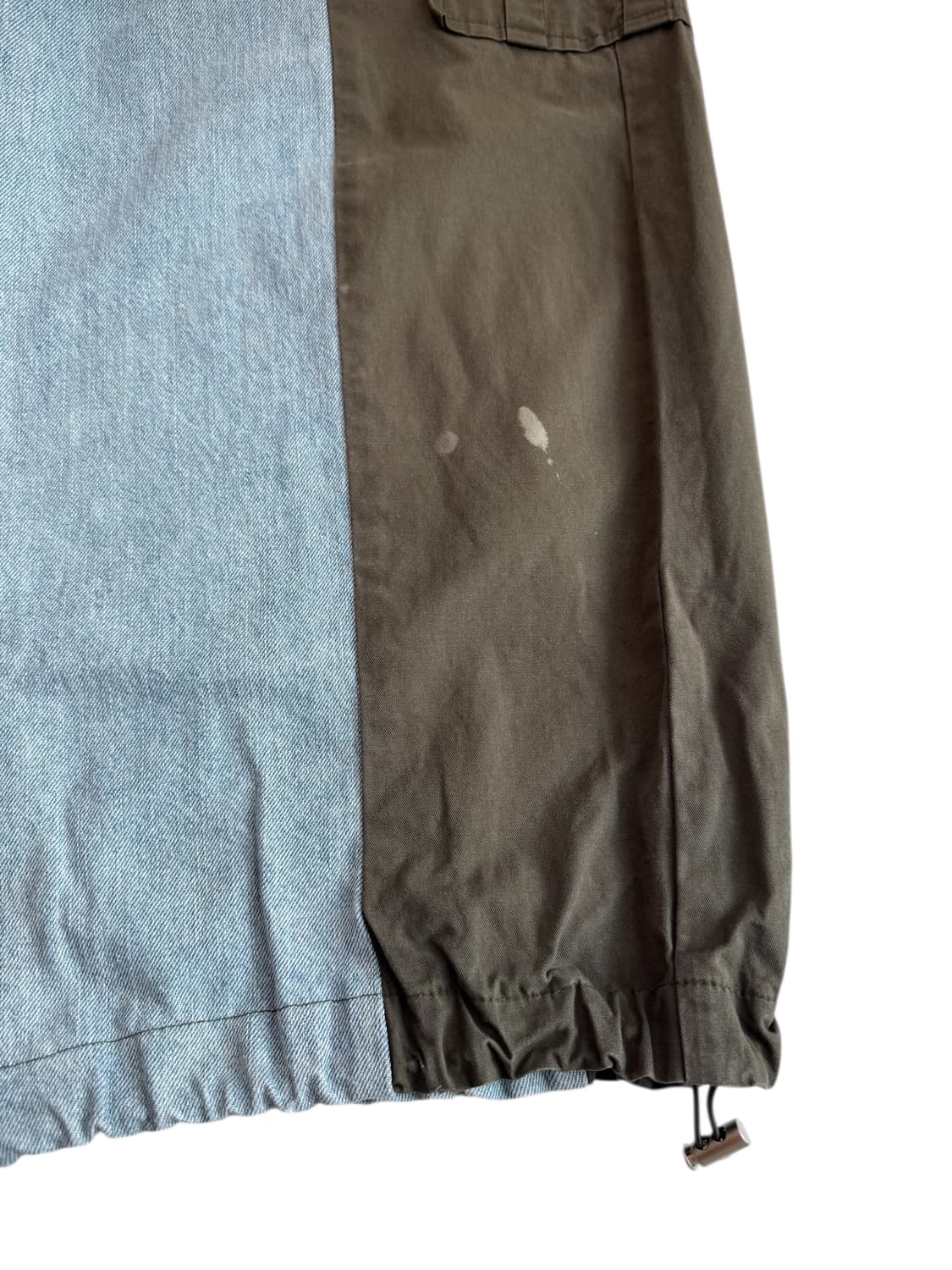 빈티지 리메이크 카키 데님 카고팬츠 상품이미지6
