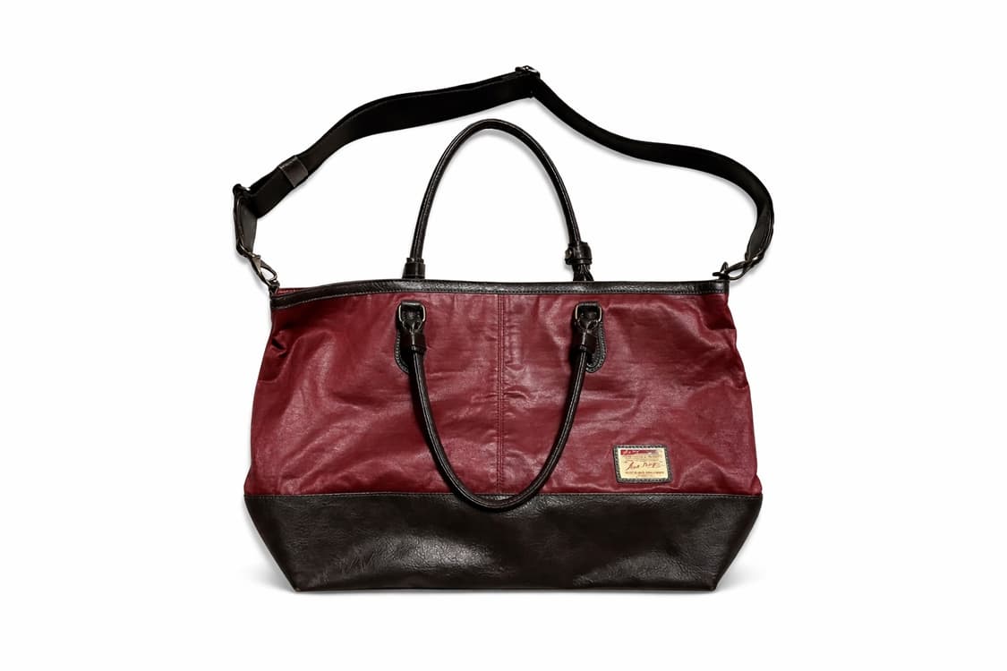 JPN 00s 일본 빈티지 Art Berg Y2K 도쿄 투톤 레더 토트백 상품이미지1