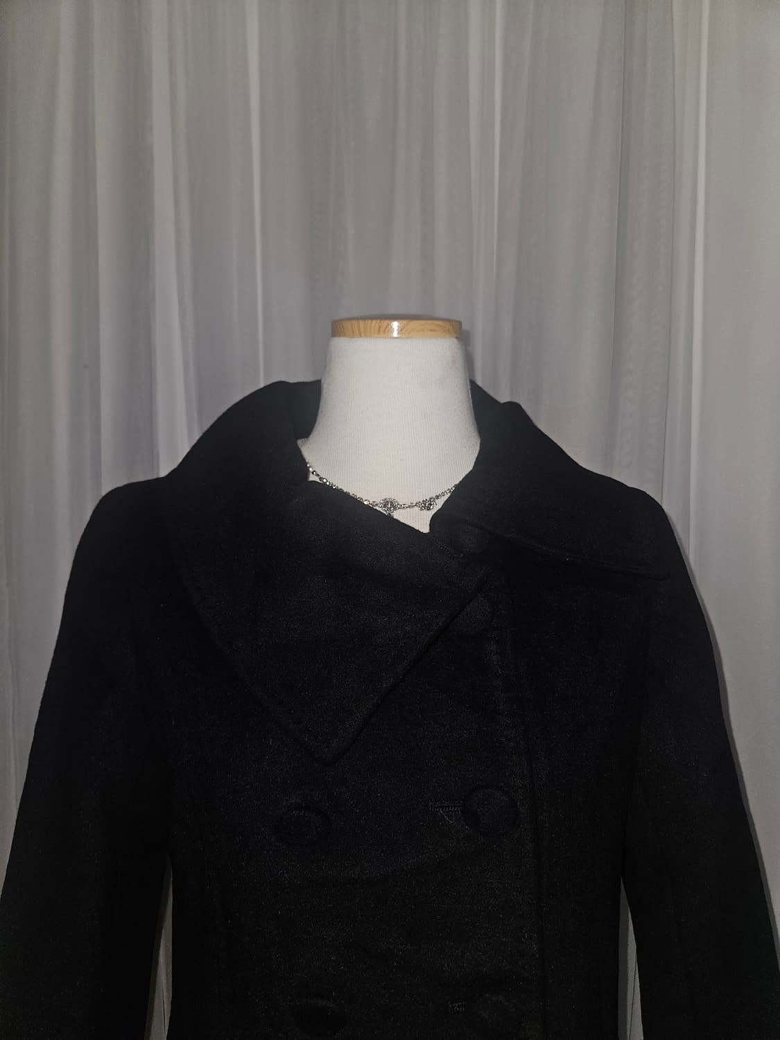 any sis by kumikyoku 히메 미드나잇 블랙 앙고라 코트  상품이미지3