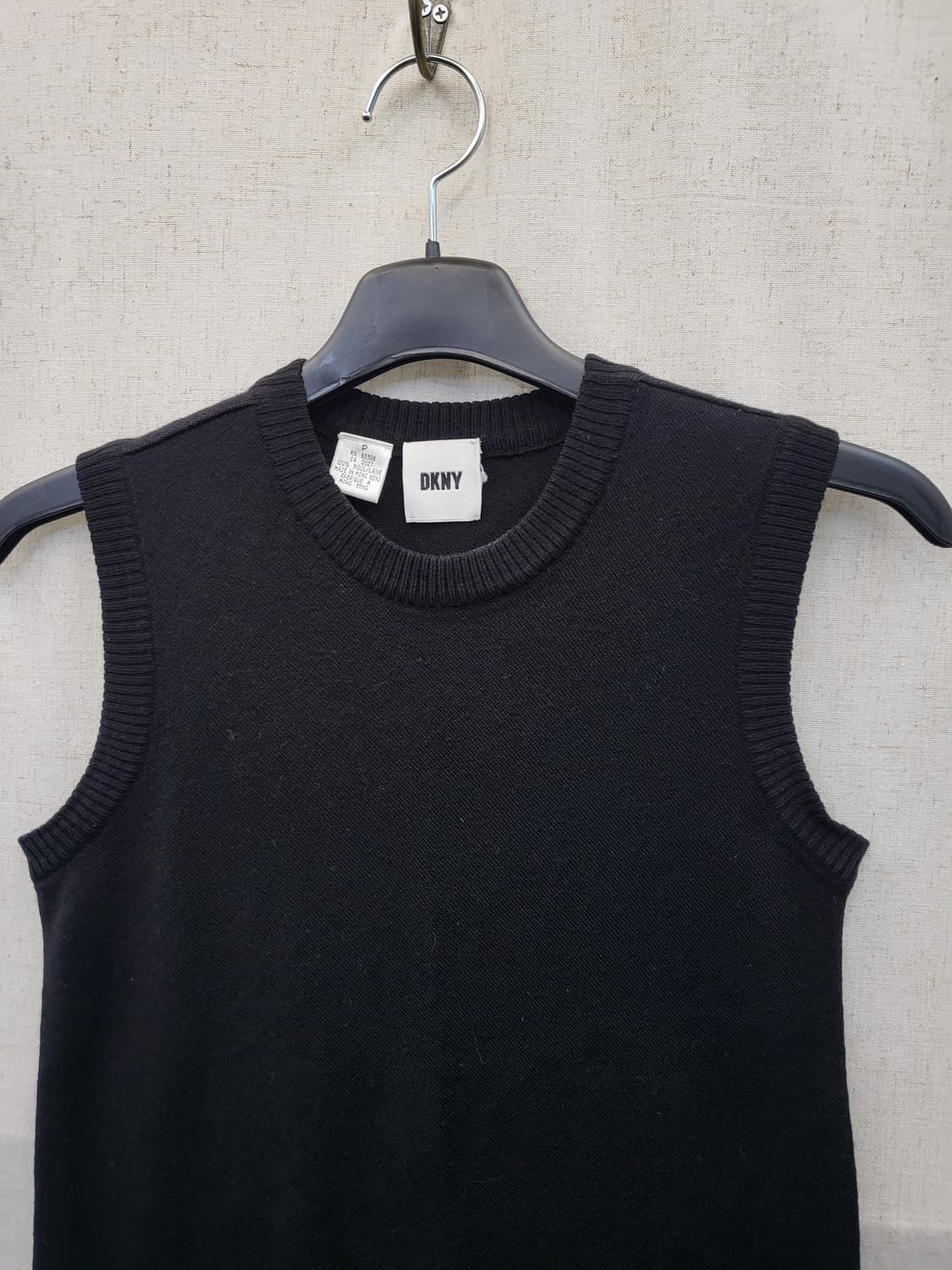 DKNY 블랙 니트 조끼 상품이미지3