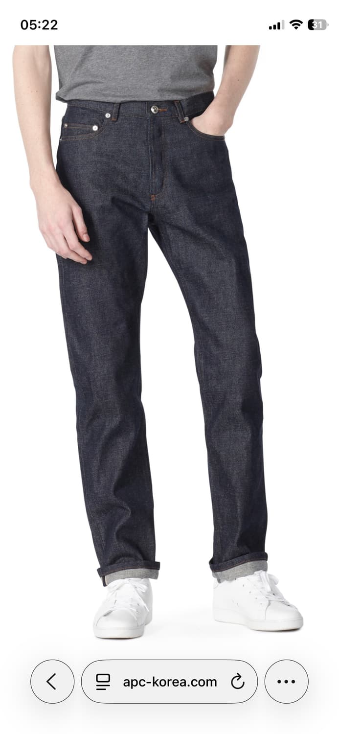 아페쎄 apc 진 스탠다드 셀비지 청바지 상품이미지3
