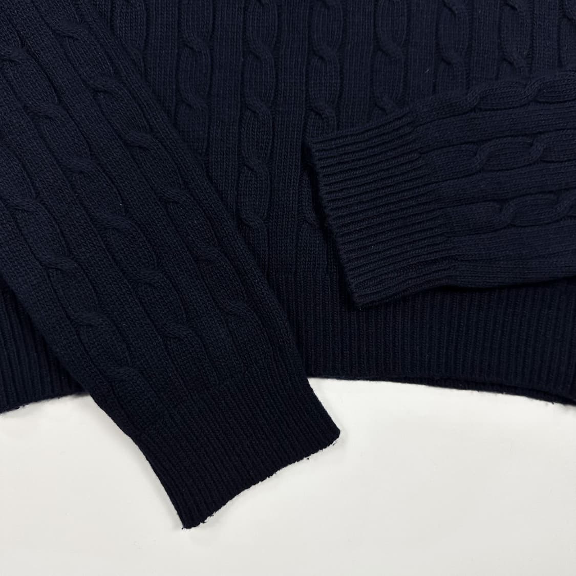 마리떼 프랑소와 저버 자수 케이블 니트 네이비 Free 상품이미지4