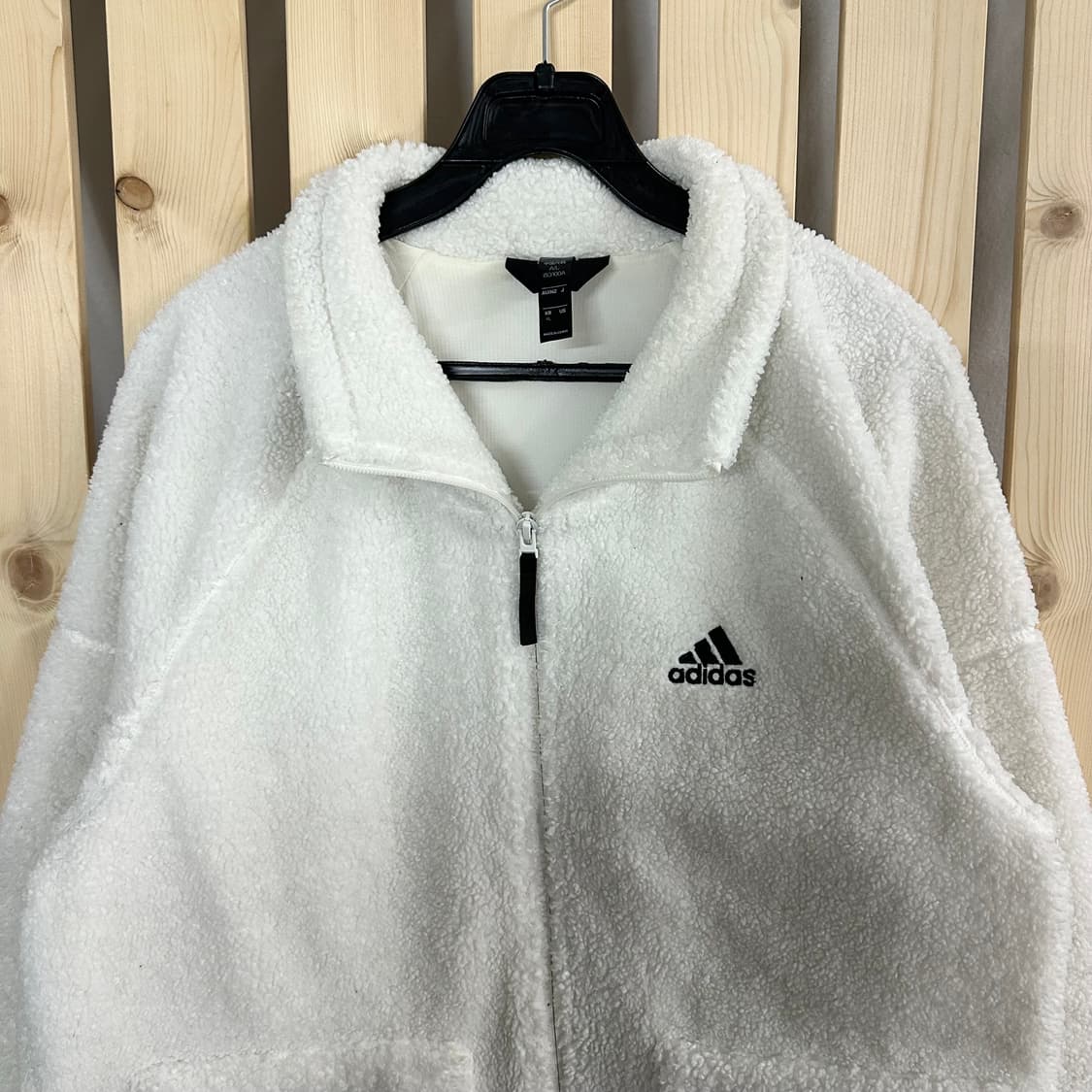 (XL) 아디다스 아이보리 후리스 자켓 상품이미지4