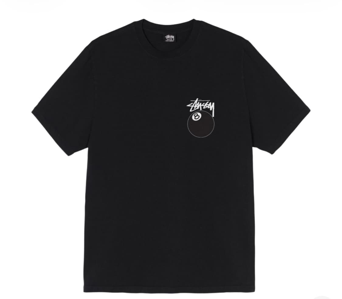 [M] 스투시 에잇볼 티셔츠 블랙 상품이미지1
