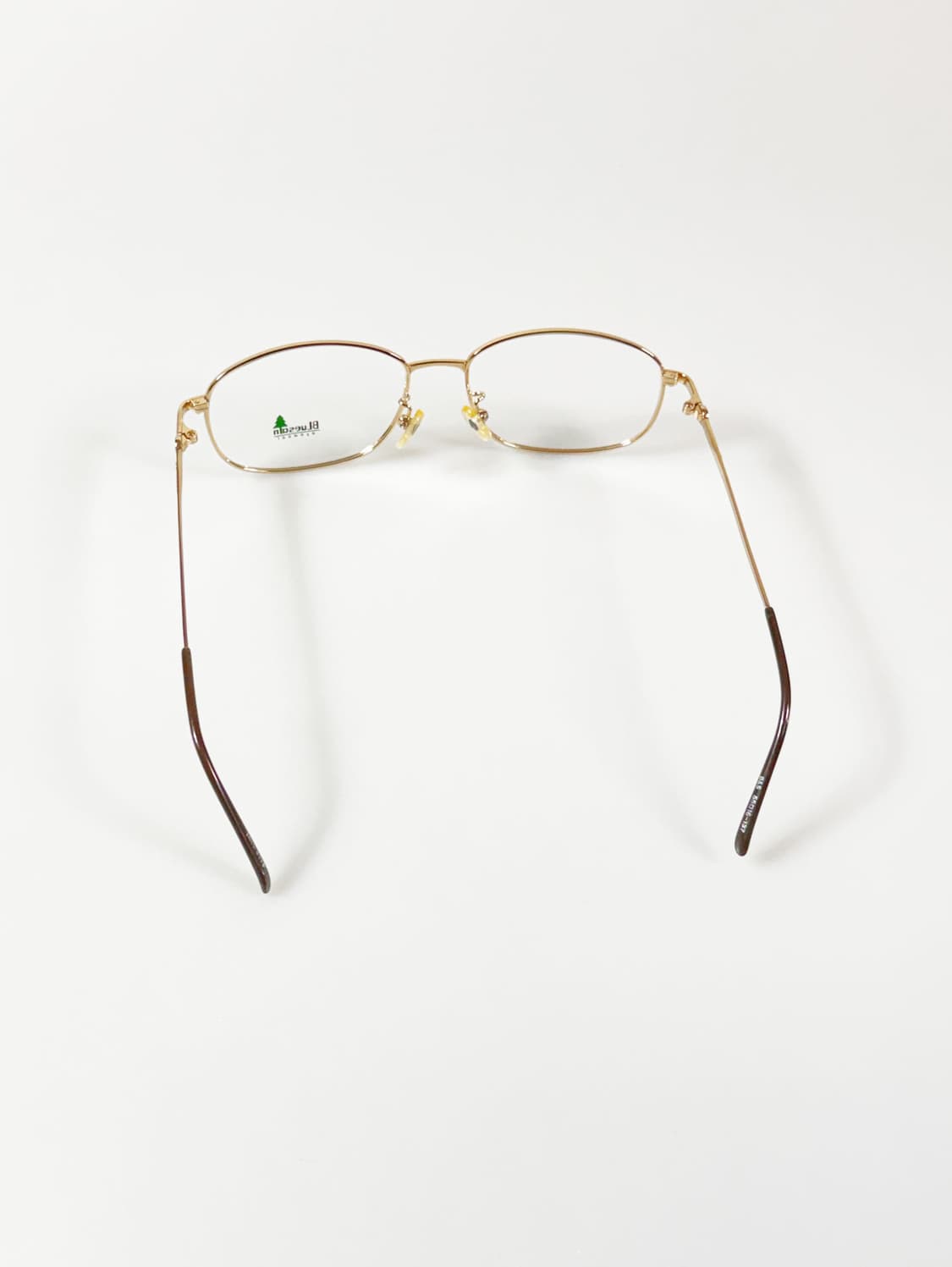 90s BLUESAIN 골드 슬림 스퀘어 메탈 빈티지 안경 상품이미지5