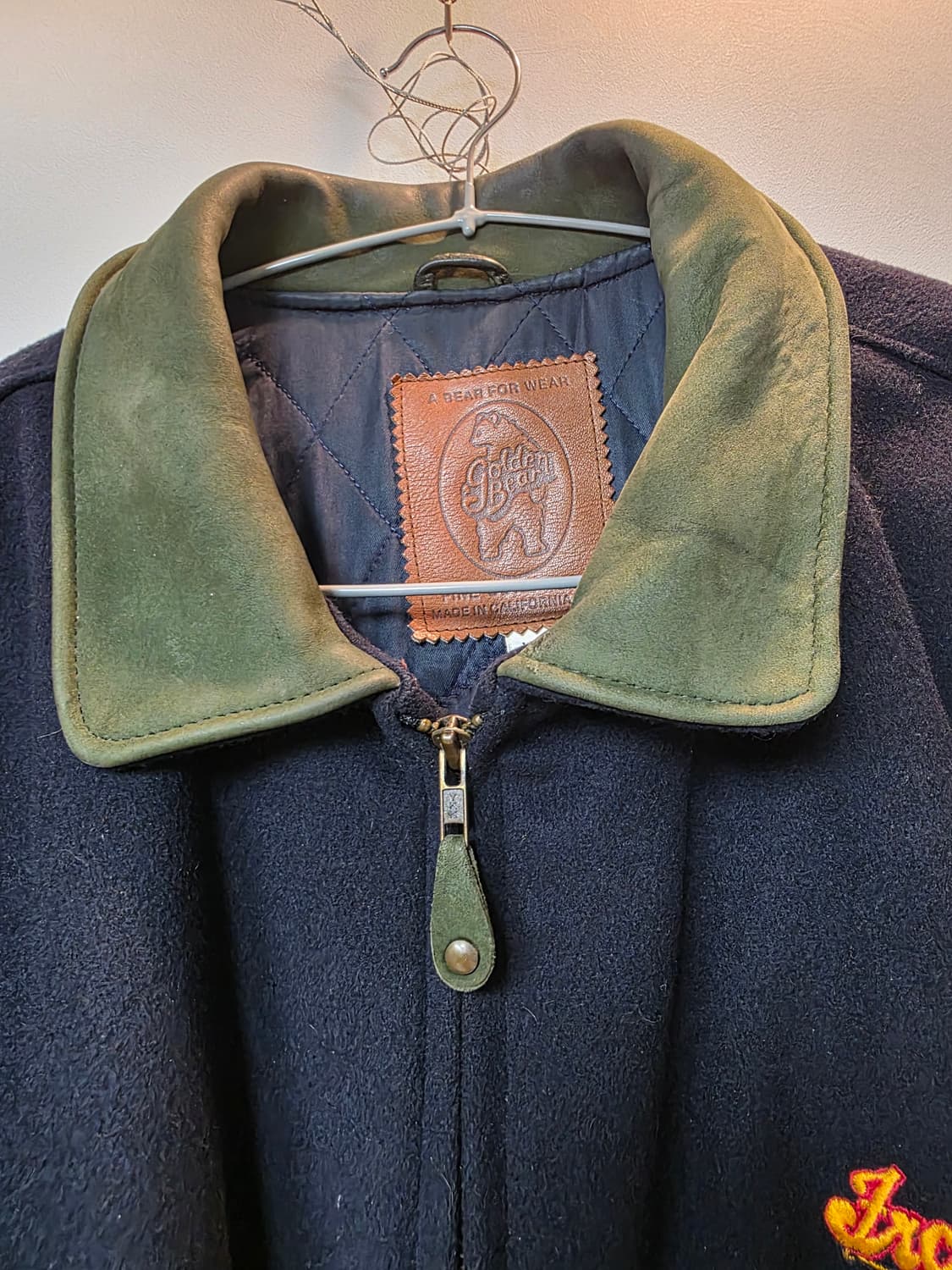 USA 골든베어 스타디움 바시티 자켓 레더 스웨이드 XL 110-115 상품이미지7