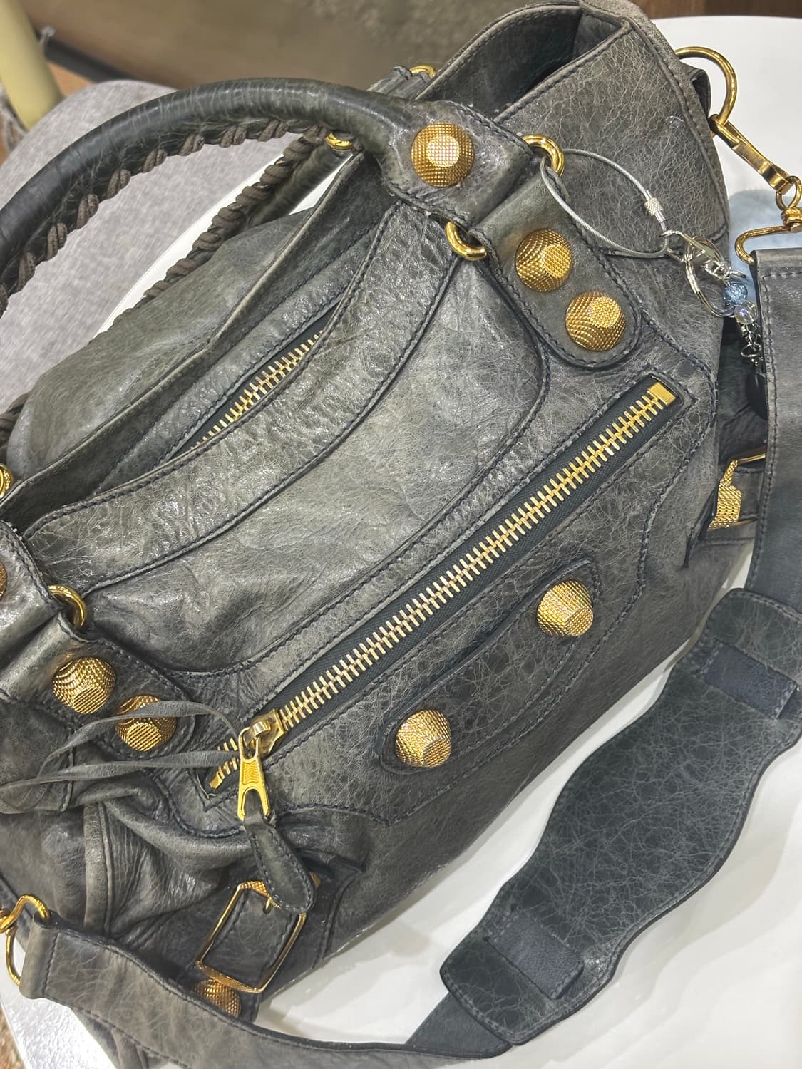 발렌시아가 모터백 시티백 자이언트 그레이 빈티지 상품이미지2