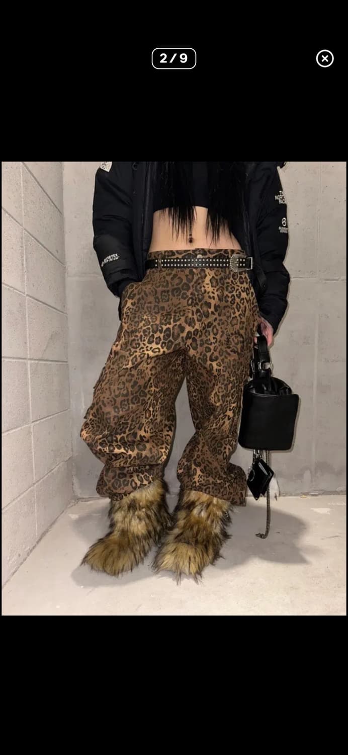 더미스테리어스호텔 레오파드 카고팬츠 상품이미지2