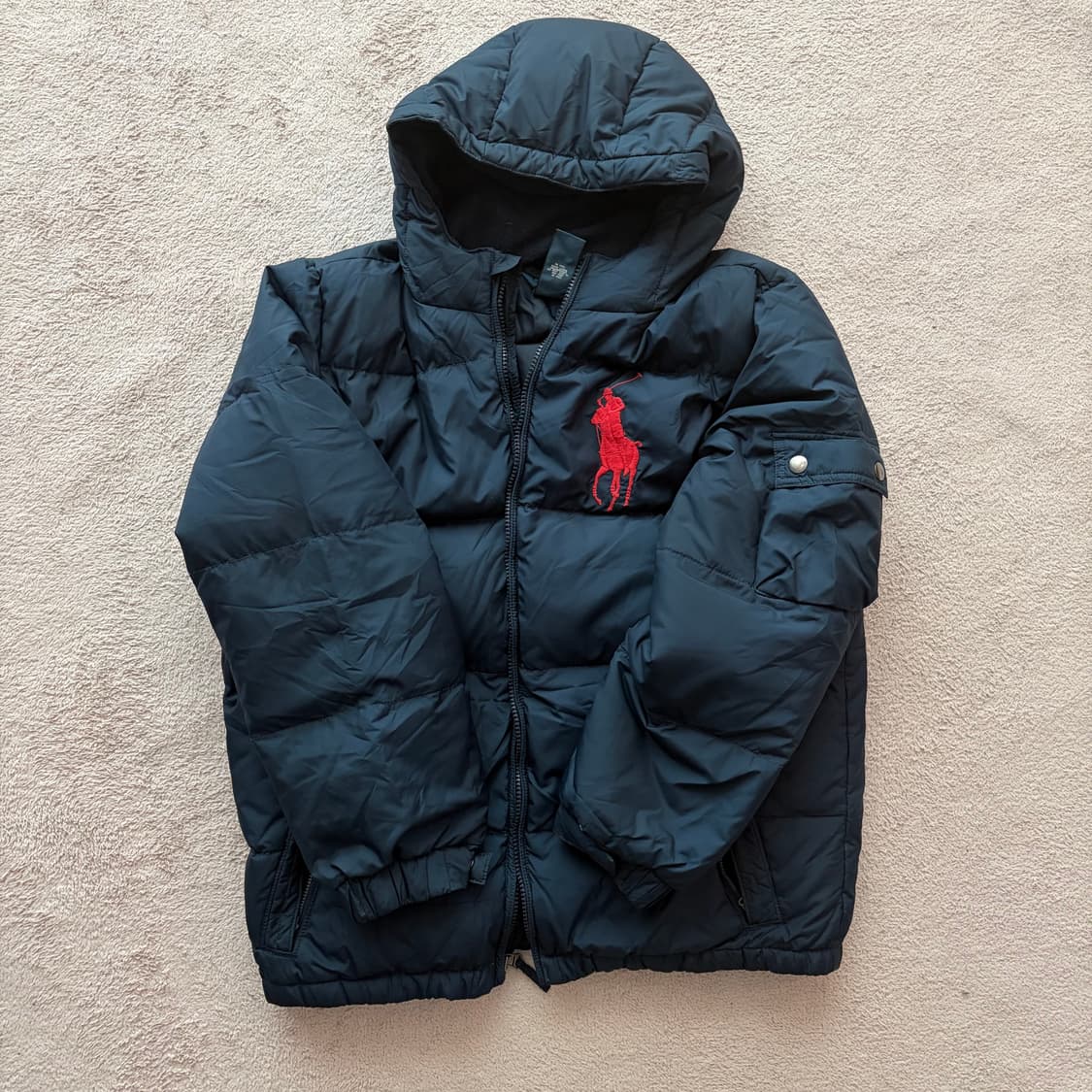 폴로 랄프로렌 레드 빅포니 네이비 패딩 상품이미지1