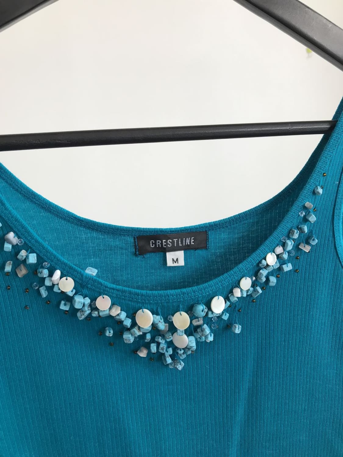 Jpn Turquoise Beaded & Shell Sleeveless 상품이미지6