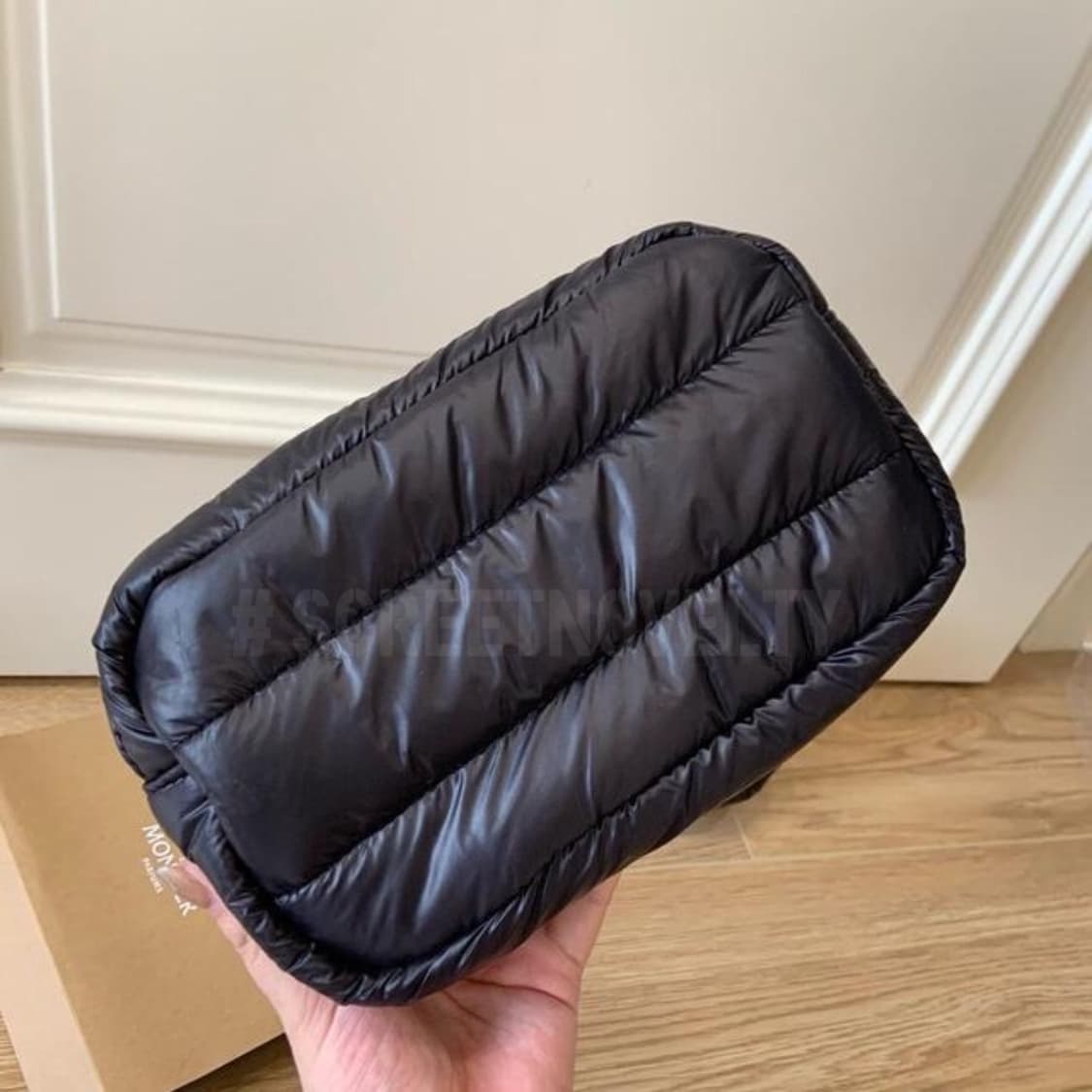 몽클레어 패딩파우치 골프파우치 퀄팅파우치 블랙 상품이미지3