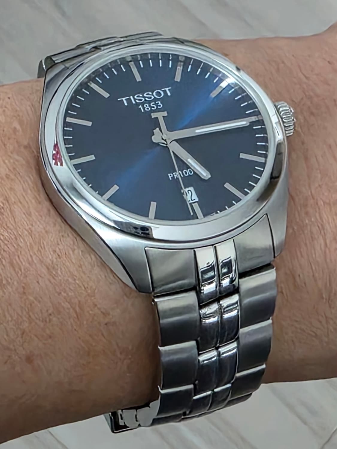 티쏘 (TISSOT) PR100 청판 쿼츠시계 (풀박스 새제품급) 상품이미지8