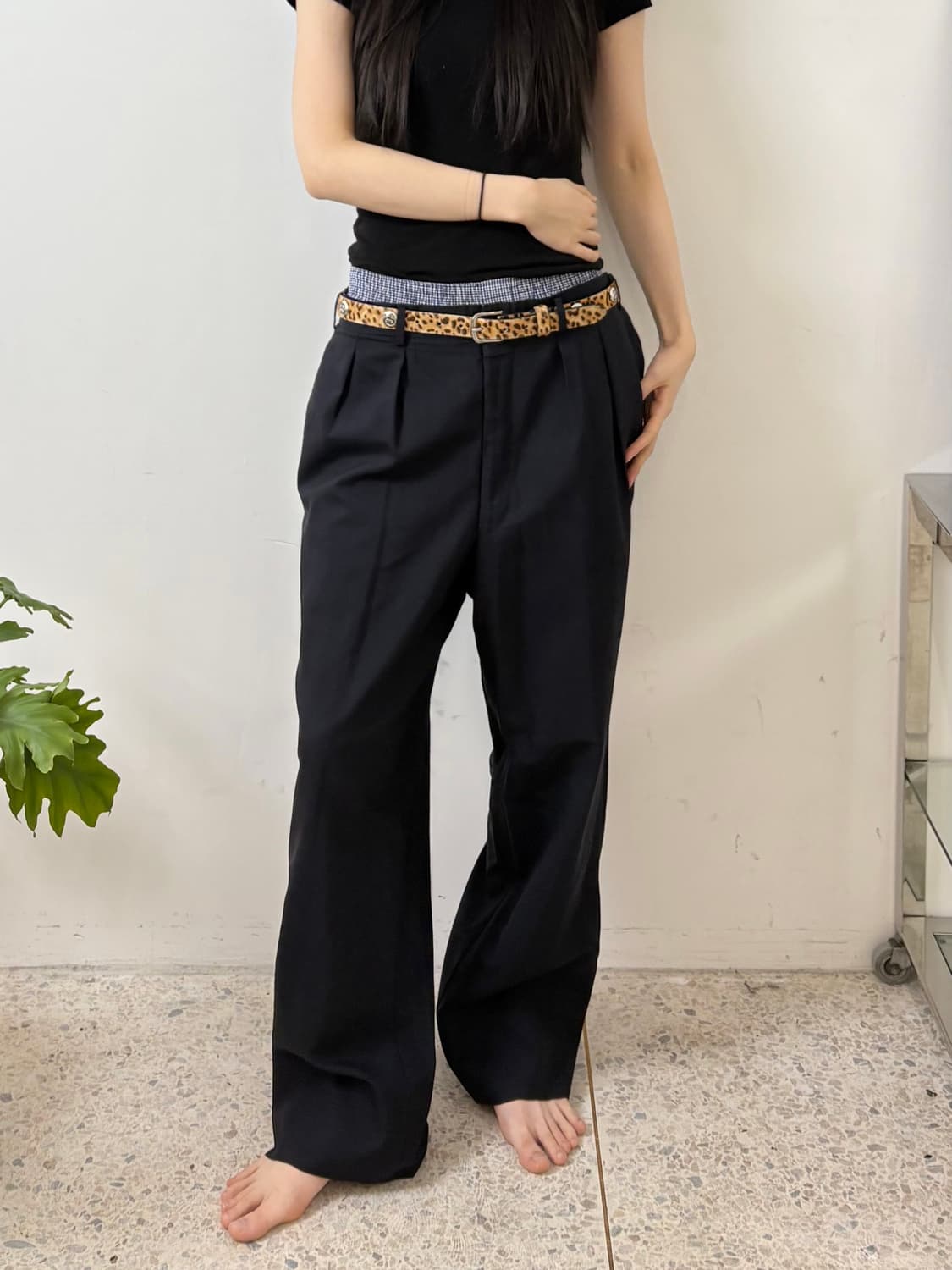 90‘s BURBERRY 투턱 슬랙스 상품이미지1