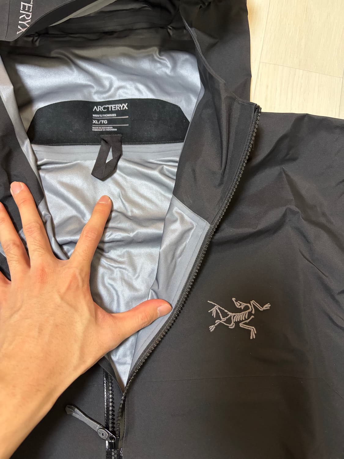 XL 아크테릭스 베타 블랙 고어텍스 후디 자켓 상품이미지3