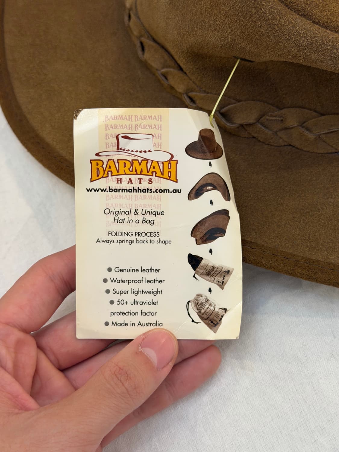 데드스탁) BARMAH 빈티지 카우보이 모자 스웨이드 페도라 상품이미지4