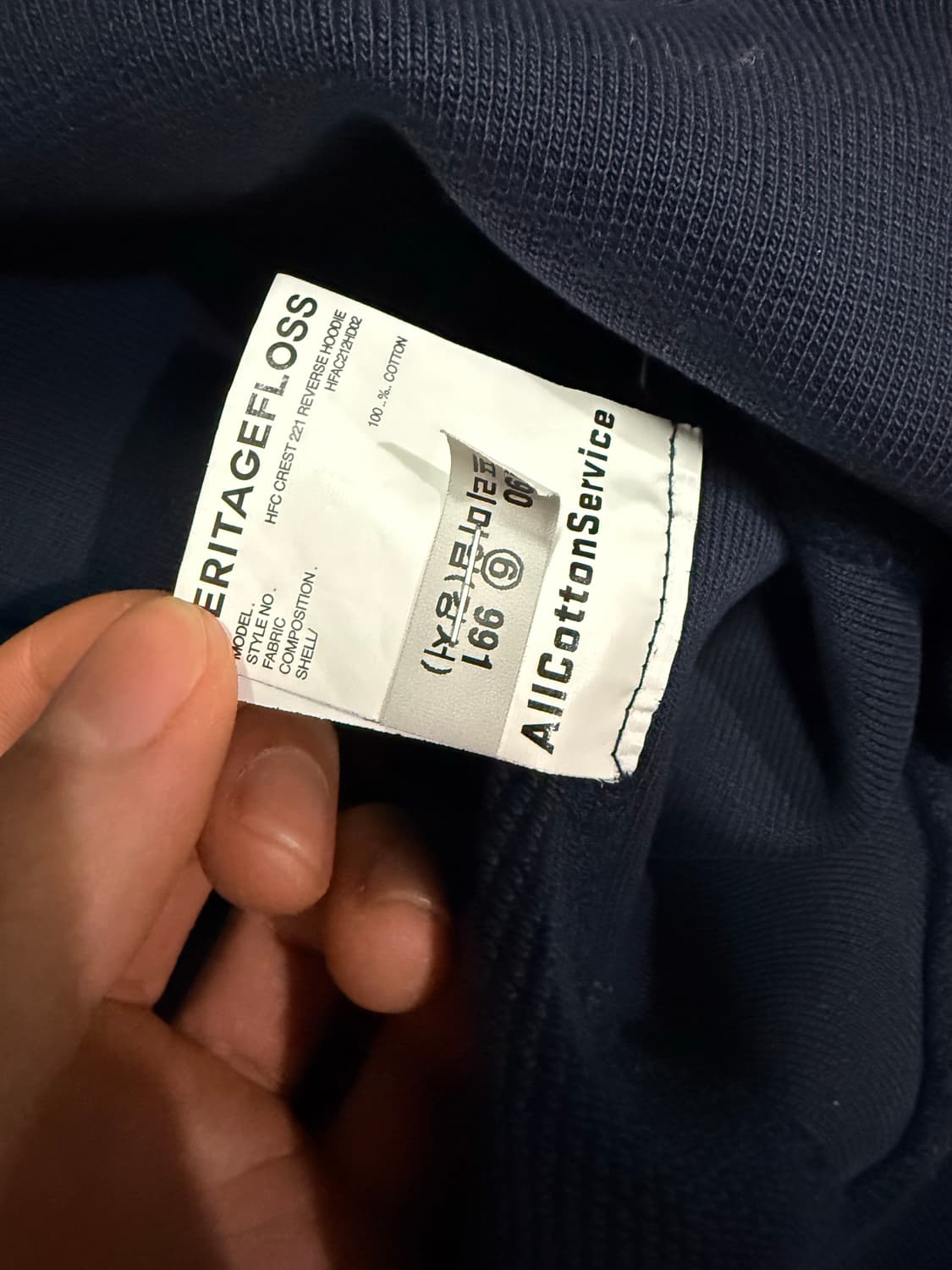 해리티지플로스 10주년 후드티 네이비 상품이미지3