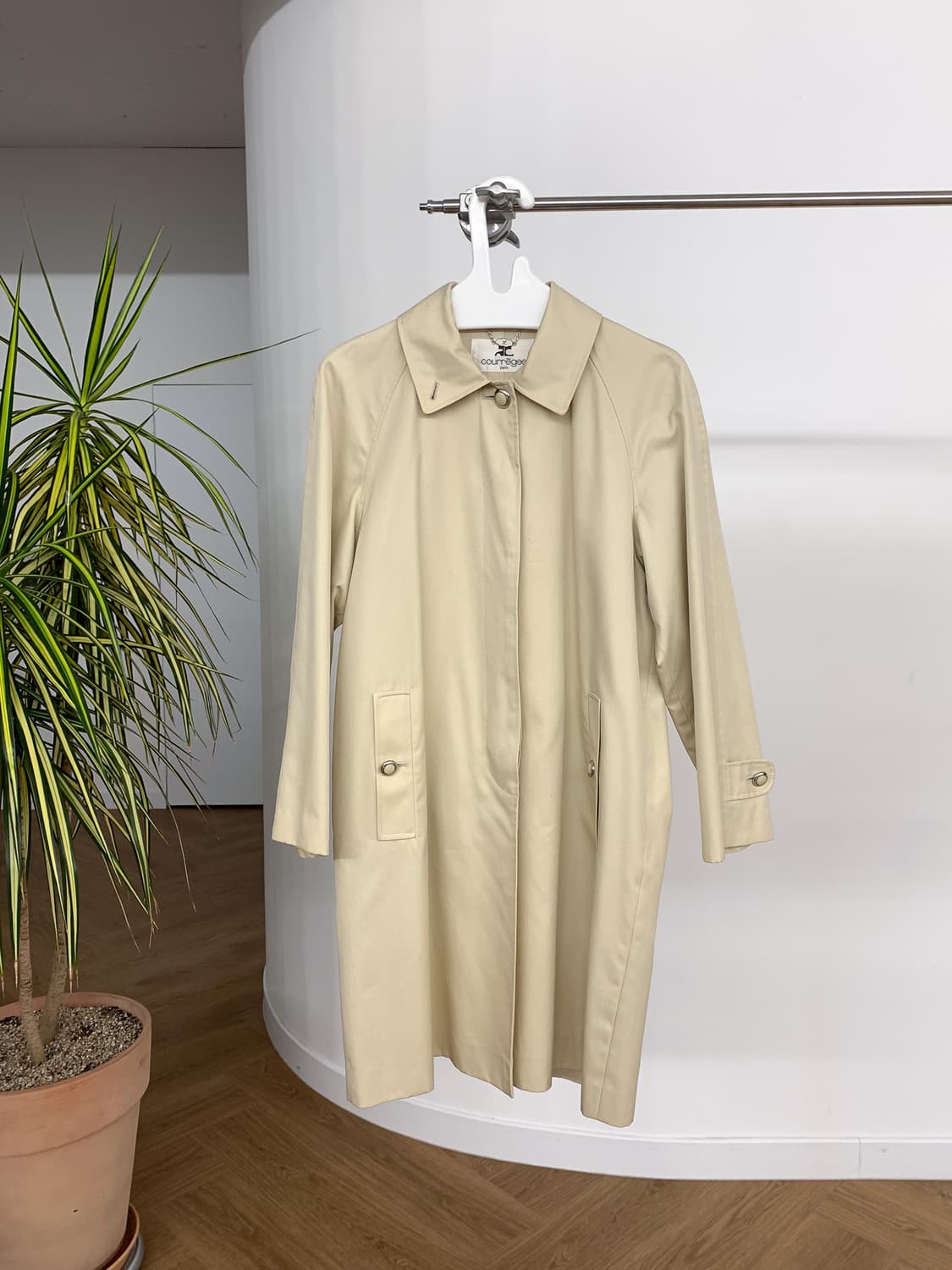 꾸레쥬 싱글 트렌치 코트 90  상품이미지4