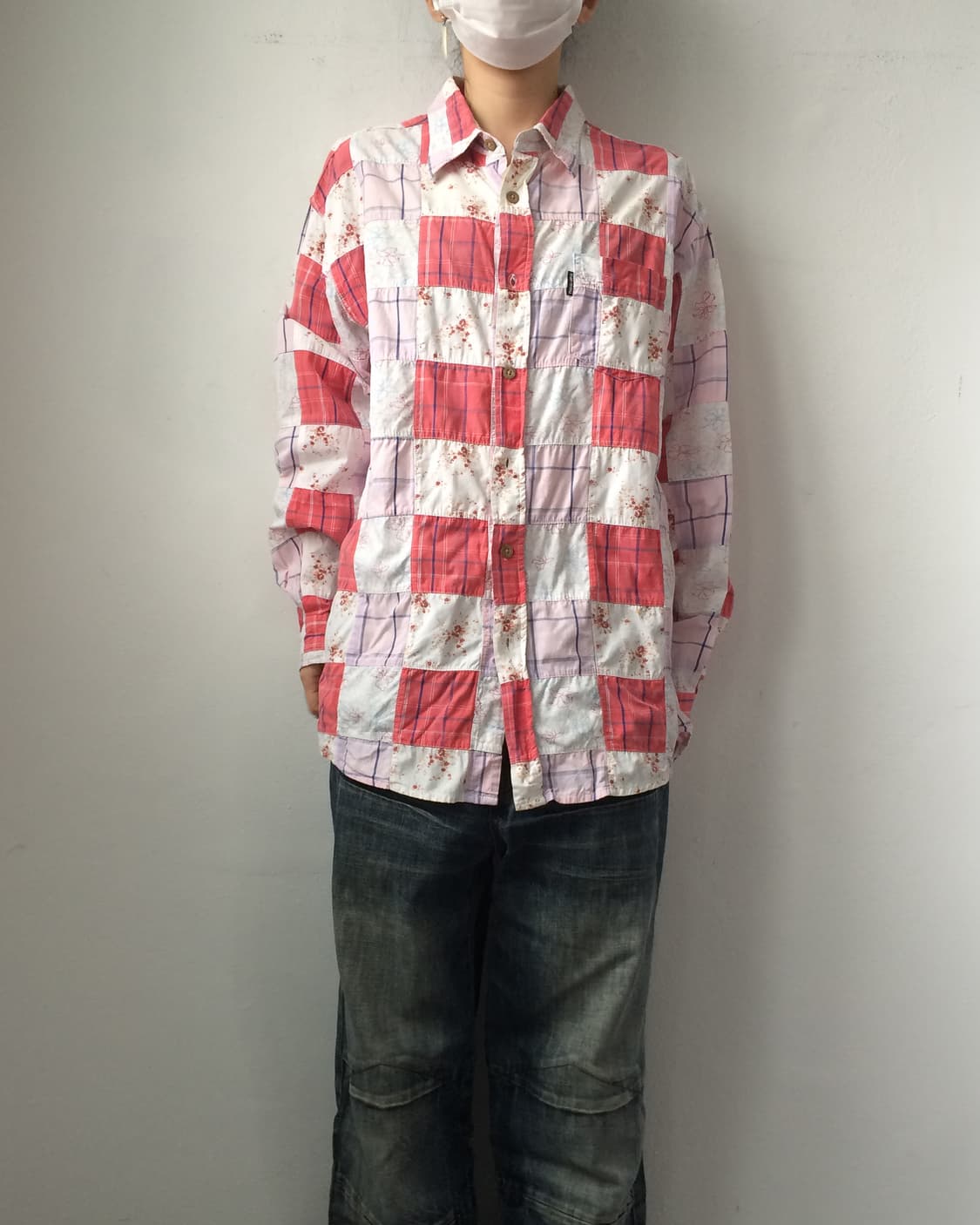 Patch work pattern shirt 상품이미지1