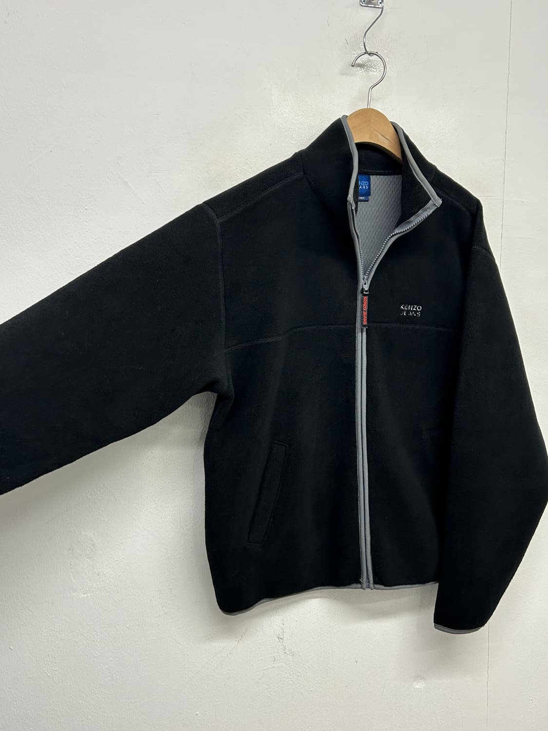 KENZO JEANS 블랙 플리스 집업 상품이미지1