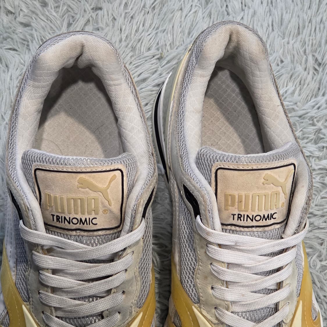 7w-11:푸마 트리노믹 러닝 스니커즈 화이트 옐로우 280mm 상품이미지6