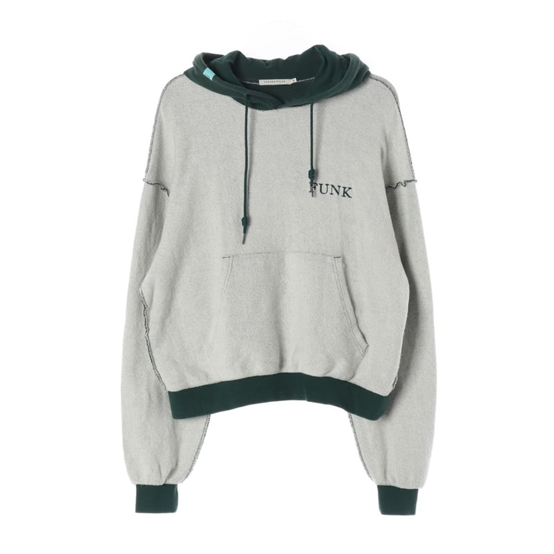 인스턴트펑크 그린 오버핏 자수 후드티 3 상품이미지1