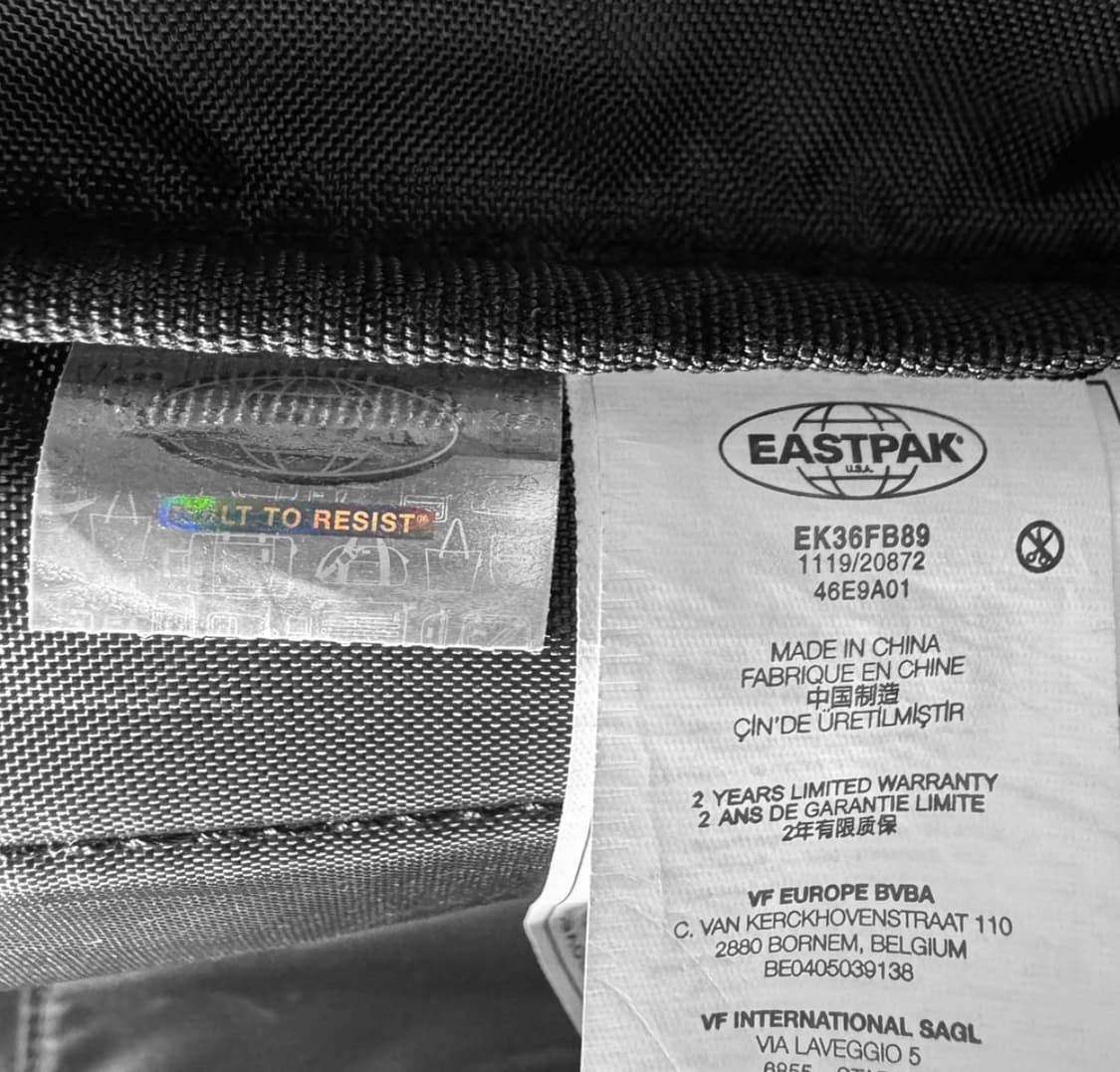 라프시몬스 x 이스트팩 스톤 아메리카 더블러 백팩 블랙 EK36FB89 상품이미지10