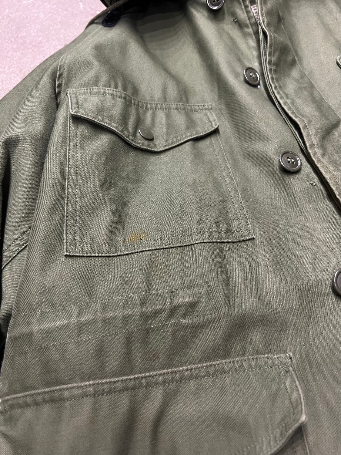60‘s USAF OG-107 코튼 샤틴 필드 자켓 상품이미지9