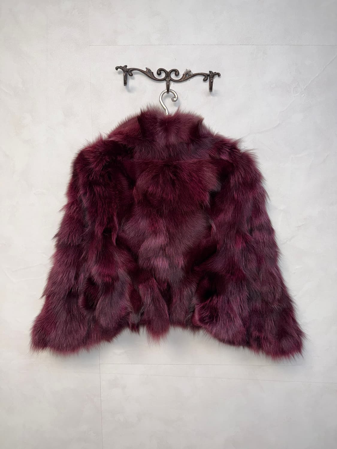 Cherry pink fox fur short jacket  상품이미지3