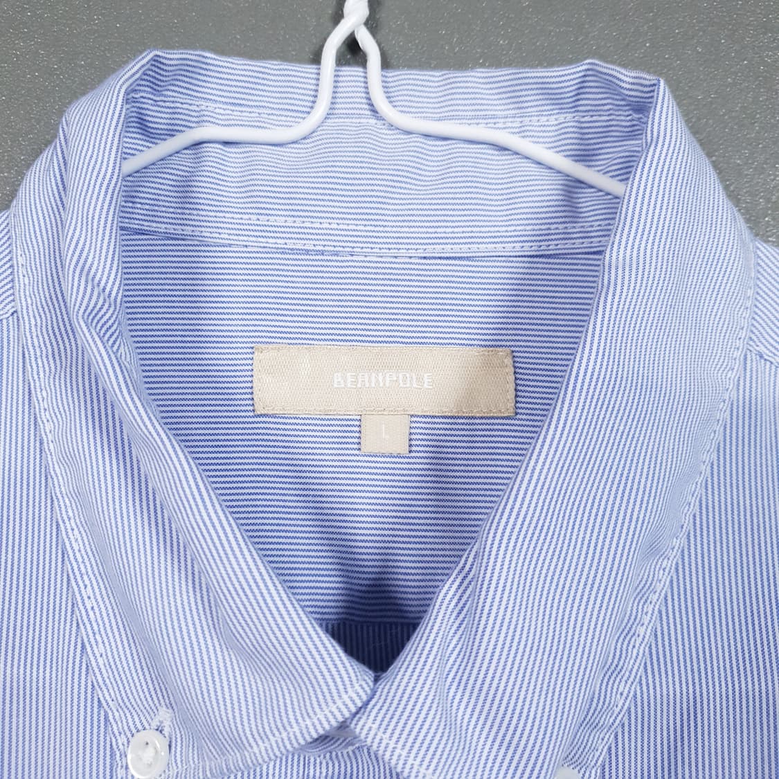 L (100) 빈폴 신형 23SS 버튼다운 코튼 스트라이프 셔츠 남방 상품이미지5