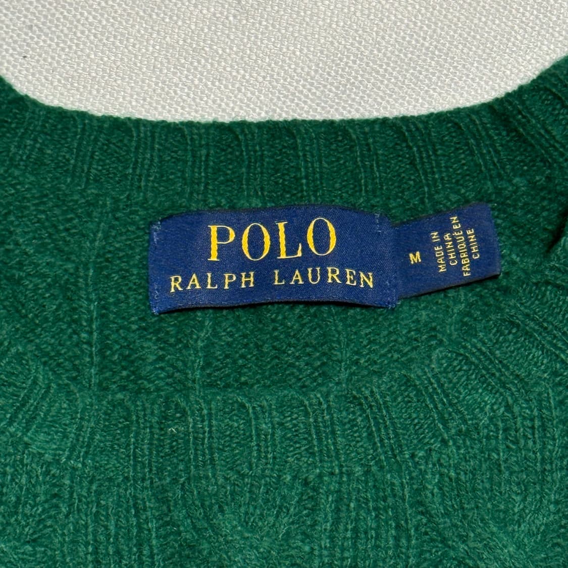 M 폴로랄프로렌 캐시미어 그린 케이블 니트 상품이미지4