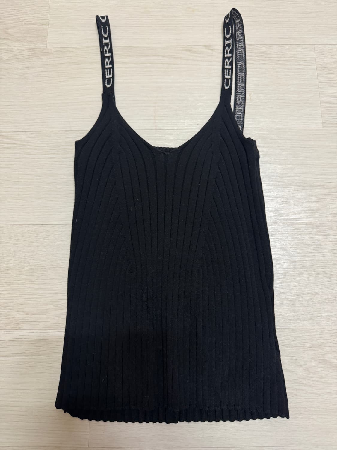 세릭 JACQUARD 스트랩 슬리브리스 블랙 상품이미지8