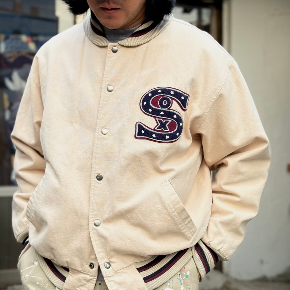 MLB 1917 시카고화이트삭스 심볼 패치 바시티자켓 105 상품이미지8